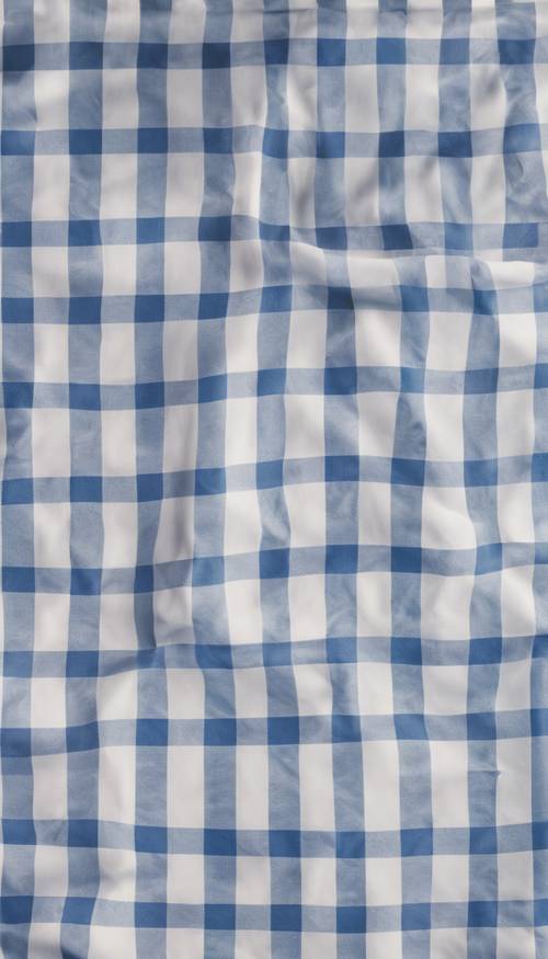 Un motif à carreaux bleu et blanc simple et sophistiqué qui rappelle une nappe vichy.