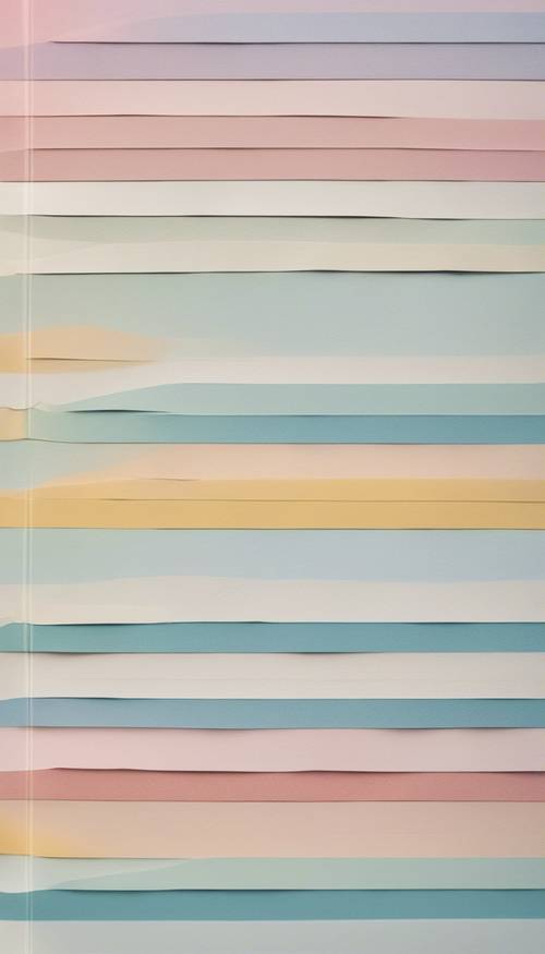 Un cuaderno elegante con una cubierta de rayas diagonales en colores pastel.