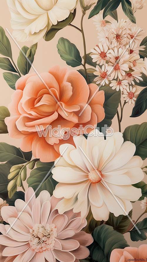Vintage Flower Wallpaper [a5ed7b5ed58c4c0bb8e9]