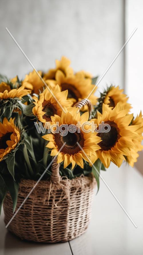 Bright Sunflowers for Your Screen Background Tapeta [eac6aafa992845a7808f]