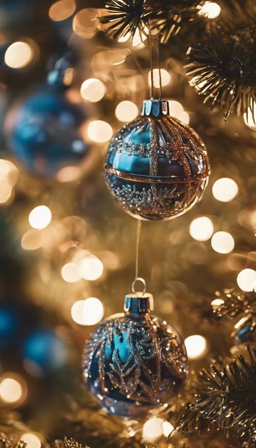 The pageantry of 1950s smoked glass ornaments, glistening under the soft twinkle lights of a period Christmas tree.