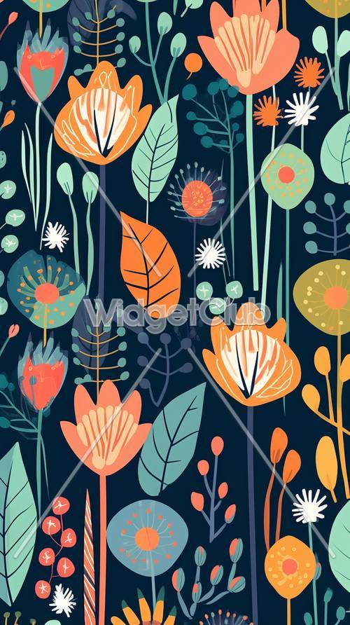Modern Floral Wallpaper [0fc6acc19c3c460dabe7]
