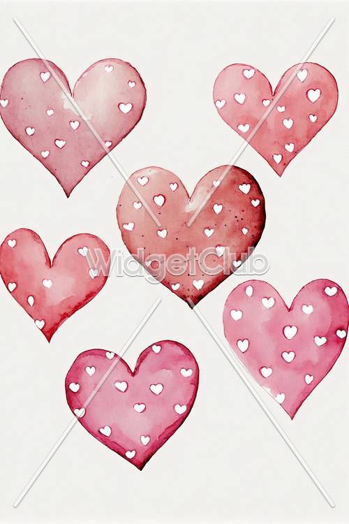 Painted Hearts for Your Screen