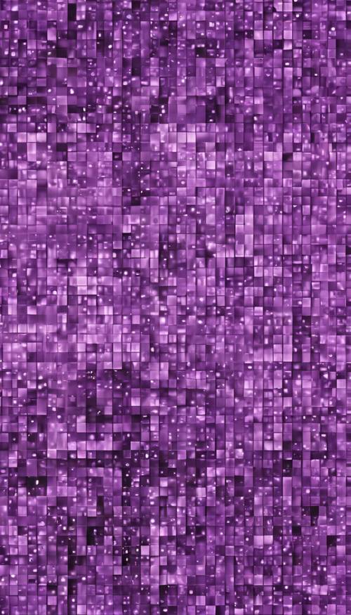 Un motivo pixel art digitale che utilizza sfumature di viola.