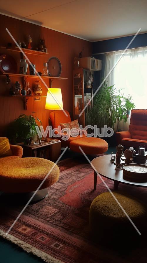 Cozy Vintage Living Room Decor Tapet [2d3eb35f473f4ffd8813]