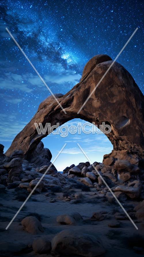 Starry Night Sky over Desert Arch