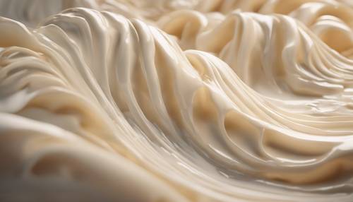 An abstract composition of cream waves dancing in rhythmic delight.