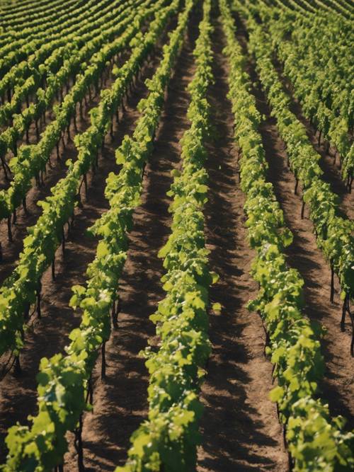 View from above of a picturesque vineyard, aesthetic quotes formed from the rows of grapevines. Tapet [8b9577b35bc548c4824c]