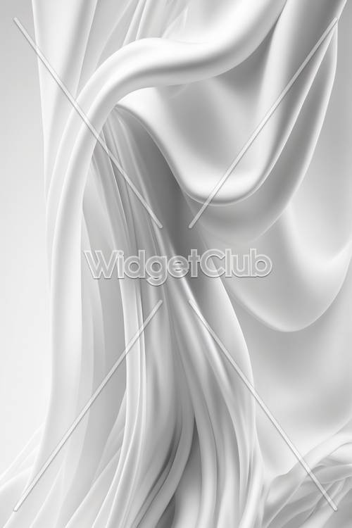 Elegant White Fabric Waves