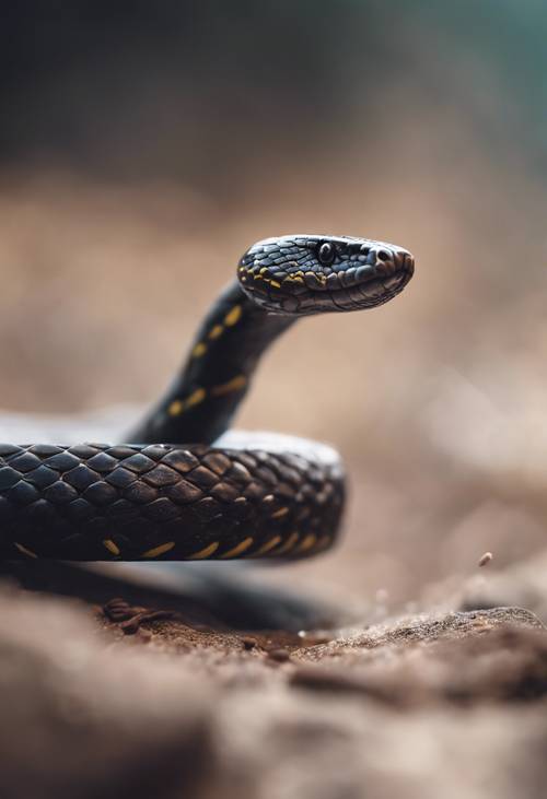 Tiny snake wearing a superhero cape to save the day.