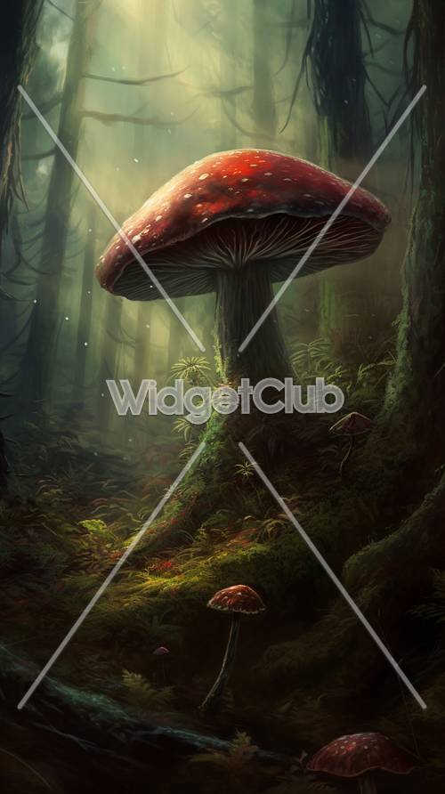 Scena del fungo della foresta incantata