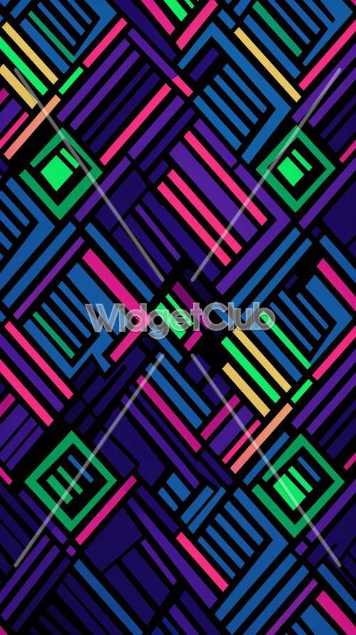 Vibrant Geometric Shapes for Your Screen