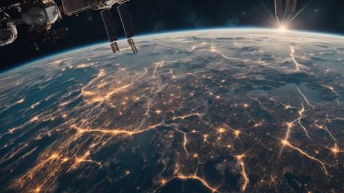 سماء مرصعة بالنجوم يمكن رؤيتها من محطة الفضاء الدولية.