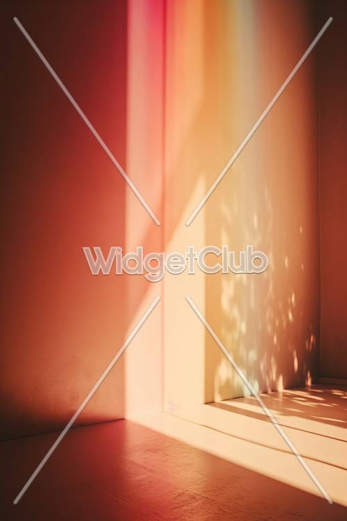 Sombras de luz coloridas en las paredes