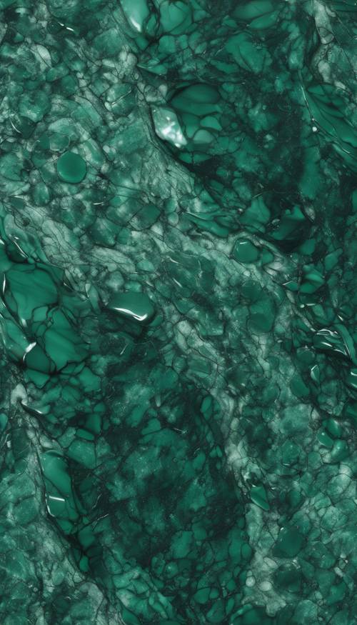 Vue rapprochée d&#39;une texture chaotique de marbre vert foncé.