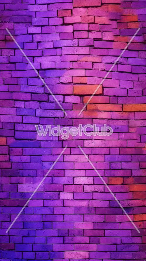 Colorful Purple Brick Pattern Background