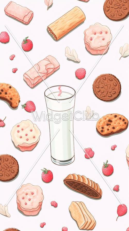 Leckere Snacks und Milchglasmuster