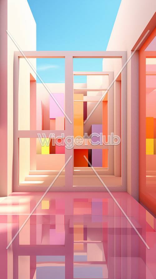 Colorful Geometric Shapes and Reflections
