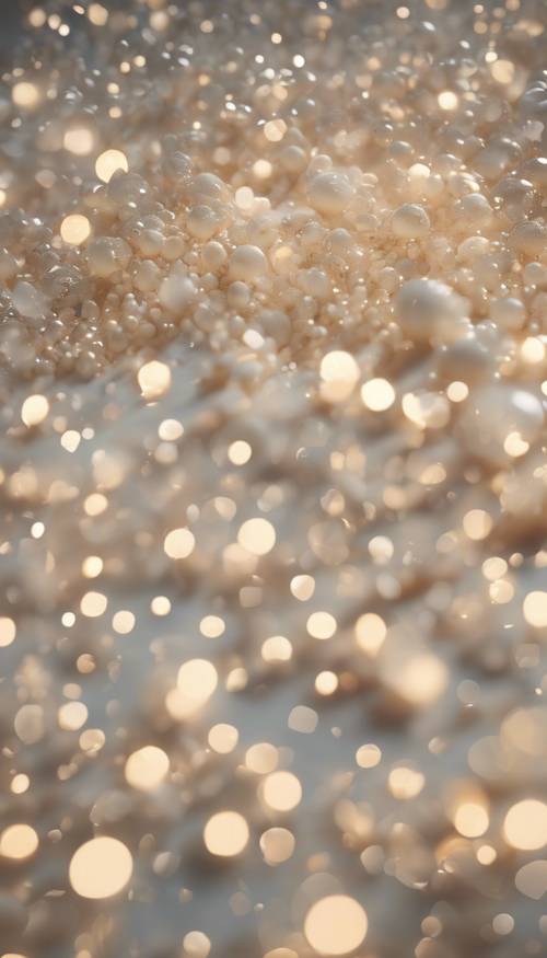A sea of cream specks, sparkling in the dim light.