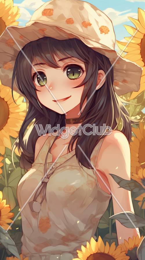 Cute Sunflower Wallpaper [459479810d684e81b87a]