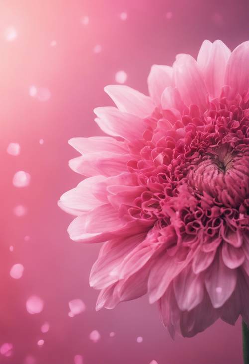 Una sfumatura rosa radiale che illustra lo sbocciare di un fiore.