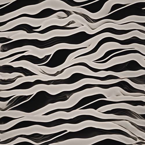 Un motivo infinito di strisce tigrate, intrecciate con linee bianco fumoso.