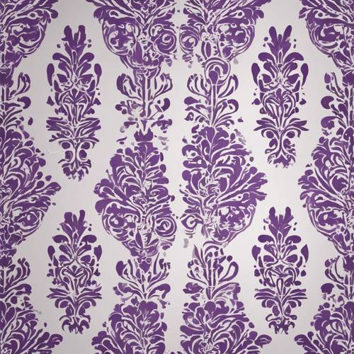 Un motif damassé intemporel qui incarne l’allure et la sophistication du violet et du blanc.