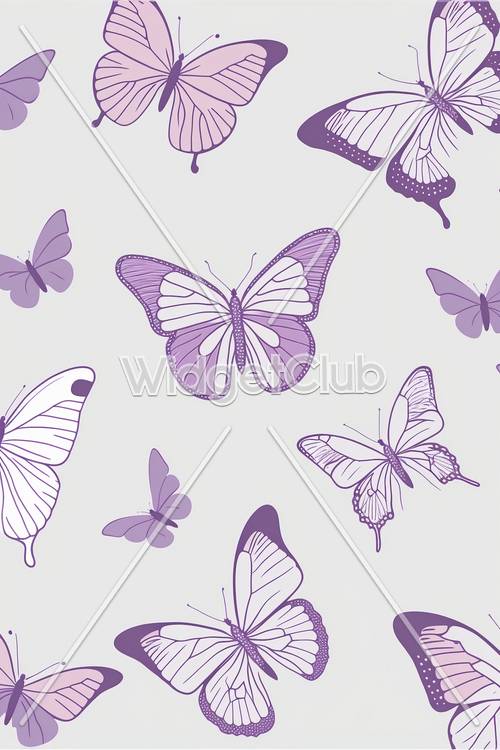 Fioletowy wzór motyla dla dzieci