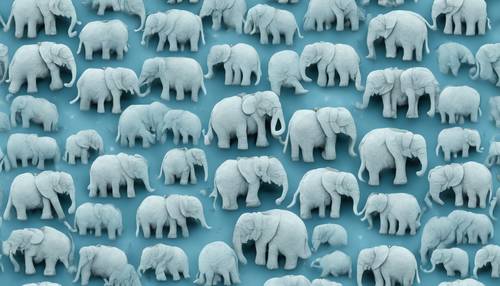 A soft baby blue elephant skin texture in a seamless pattern.