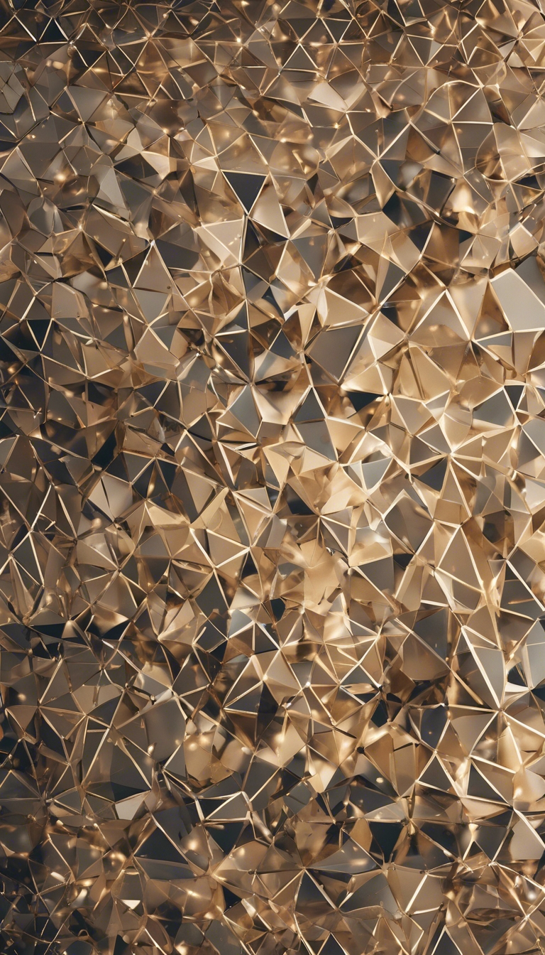 A pattern of geometric shapes with a sleek metallic finish. Wallpaper[d53e5fd4906a4b01ad24]