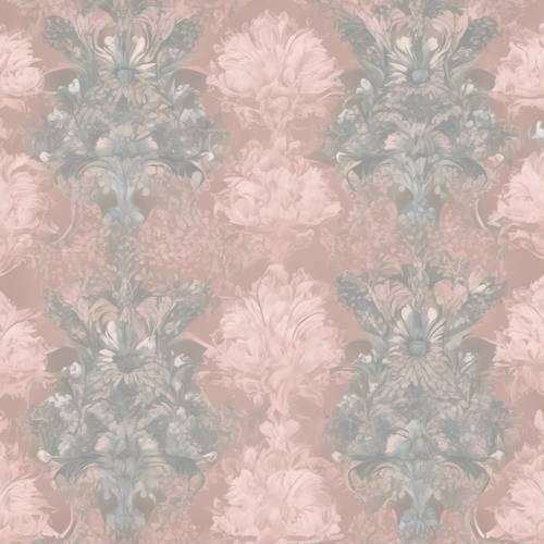 부드러운 파스텔 컬러의 꽃무늬 다마스크 패턴이 차분한 블러쉬 핑크 표면과 매끄럽게 조화를 이룹니다.