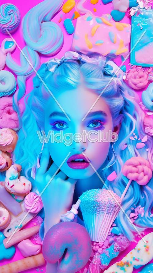 Bright Blue Curls and Sweet Treats