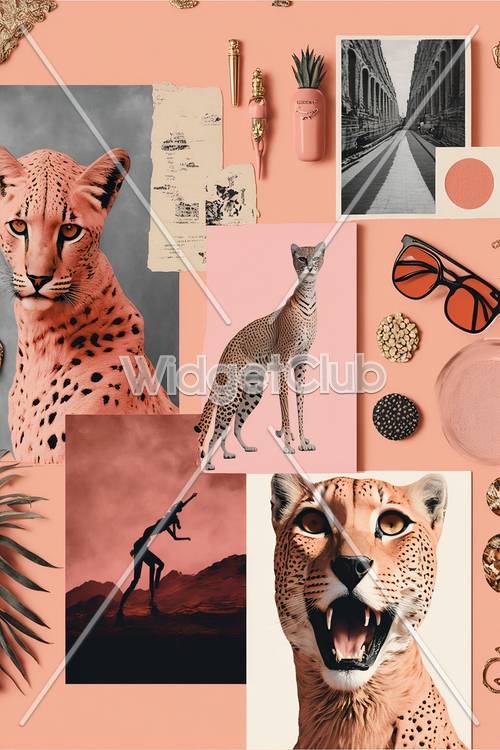 Graceful Cats in Stunning Pink Tones