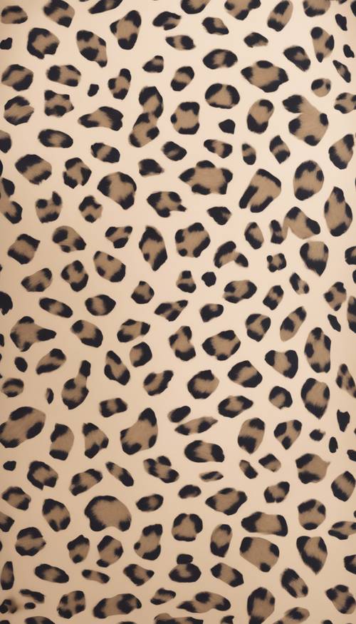 Diseño de papel con estampado de leopardo en suaves colores neutros.