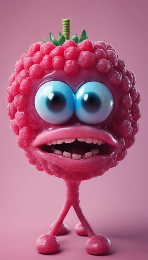 A playful alien emoji with big blue eyes, sticking out its raspberry-colored tongue. Tapeta [97287fad051e4f6cbe7f]