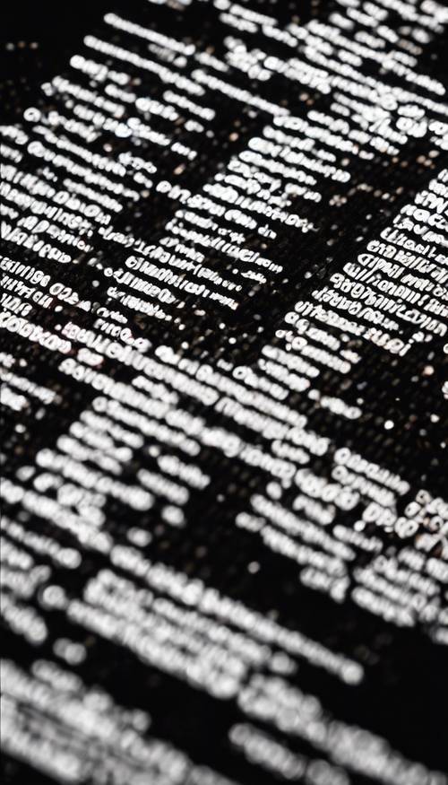 Kode pemrograman komputer tema gelap dengan latar belakang hitam. Wallpaper [955f24f7a11548ac98f4]