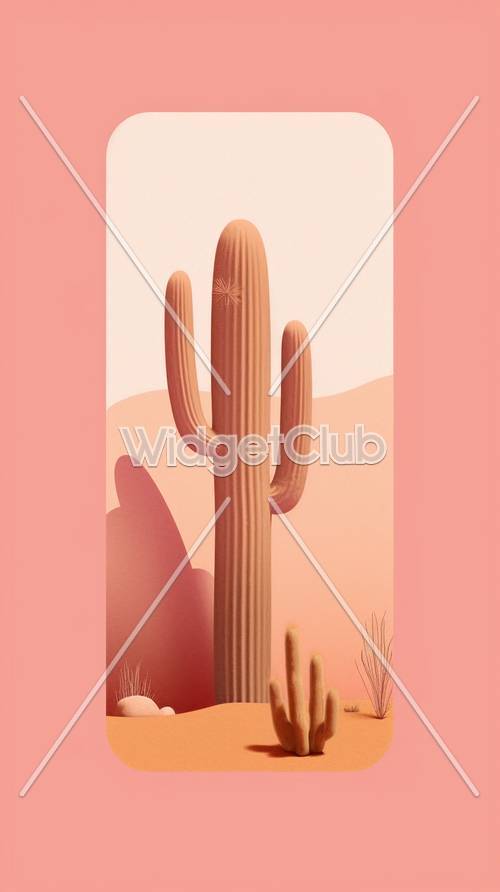 Pink Cactus Wallpaper [88f63ad8be324cef97c7]