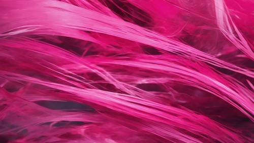 Яркие розовые полосы пересекаются на абстрактной картине.