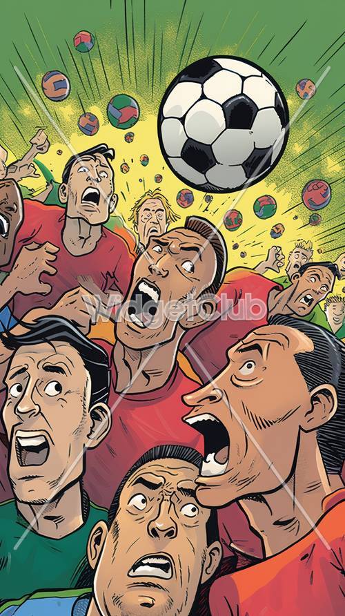 Exciting Soccer Match Scene