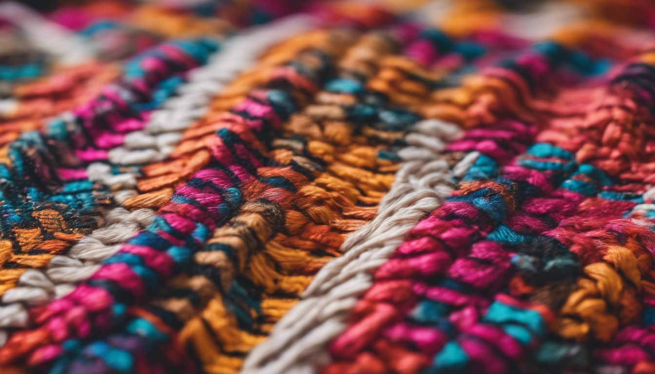 A vibrant herringbone pattern woven into a traditional Mayan textile. Wallpaper[5f80c303a26b4638ac3e]