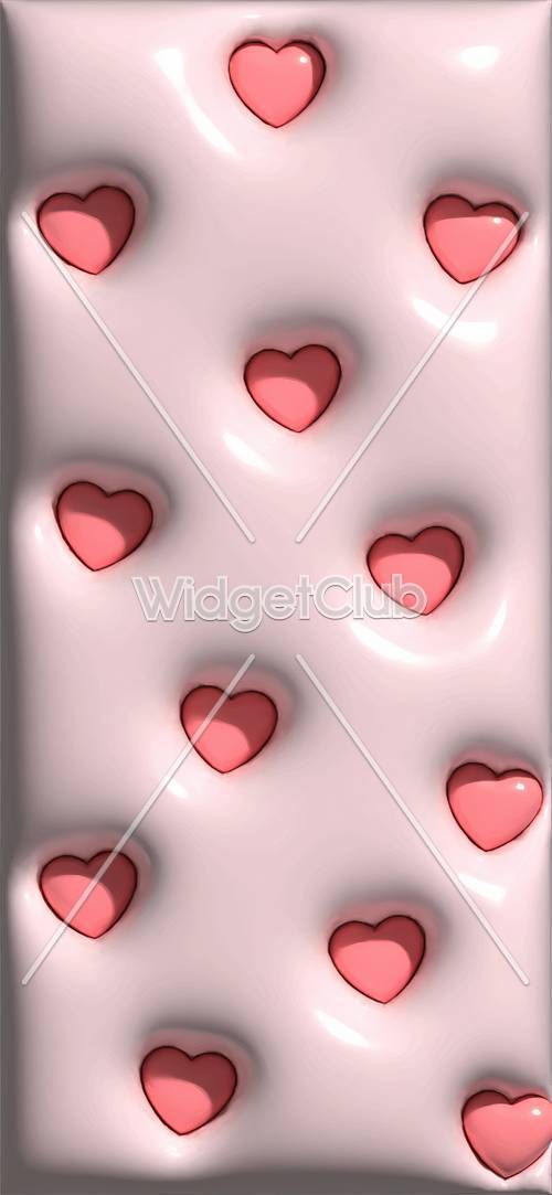 Pink Hearts Pattern for Your Screen