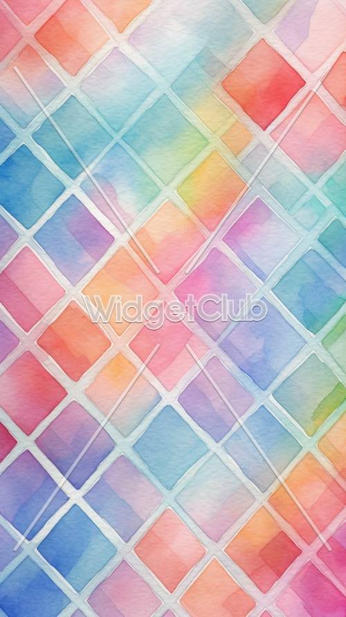 Colorful Diamond Shapes Painting