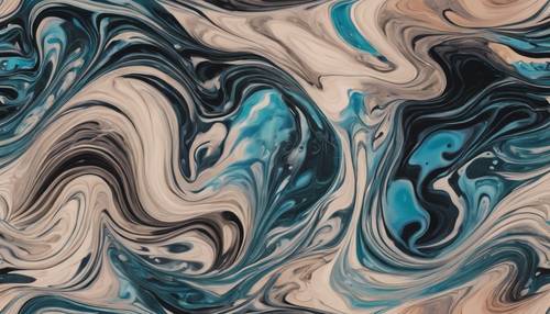 Marbling waves of inky darkness, a seamless pattern like a paint-splattered canvas.