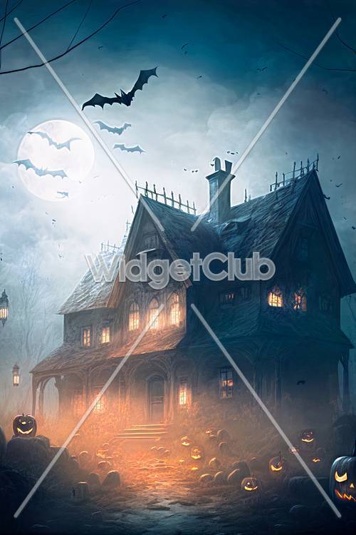 Moonlit Spooky Haunted House