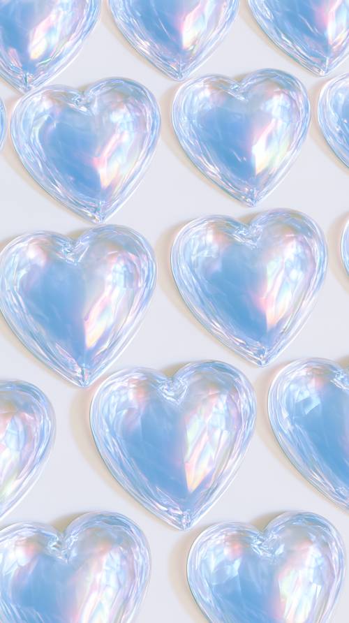 Motif cœur bleu brillant pour enfants