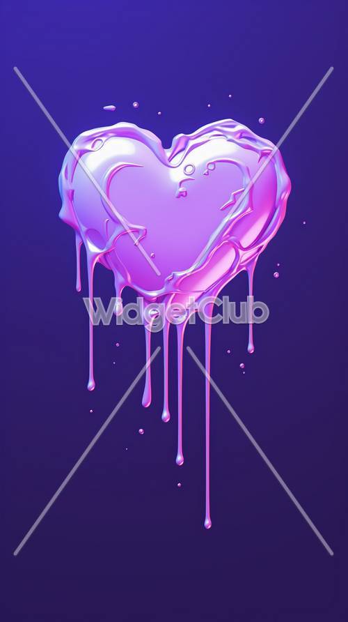Colorful Dripping Heart Design
