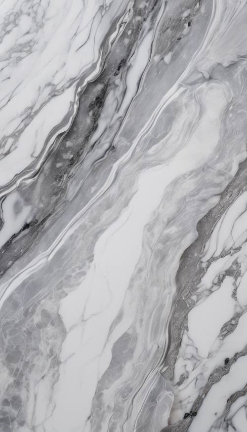 An up-close view of raw, unpolished white and grey marble. Tapeta na zeď [74054f2f77ea4865a1a5]