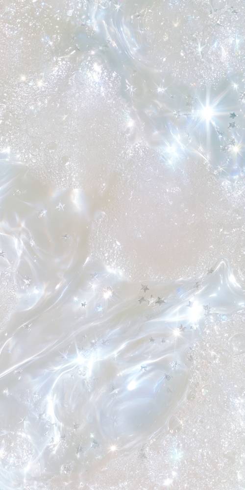 閃亮的白色珍珠，點綴著閃爍的星星