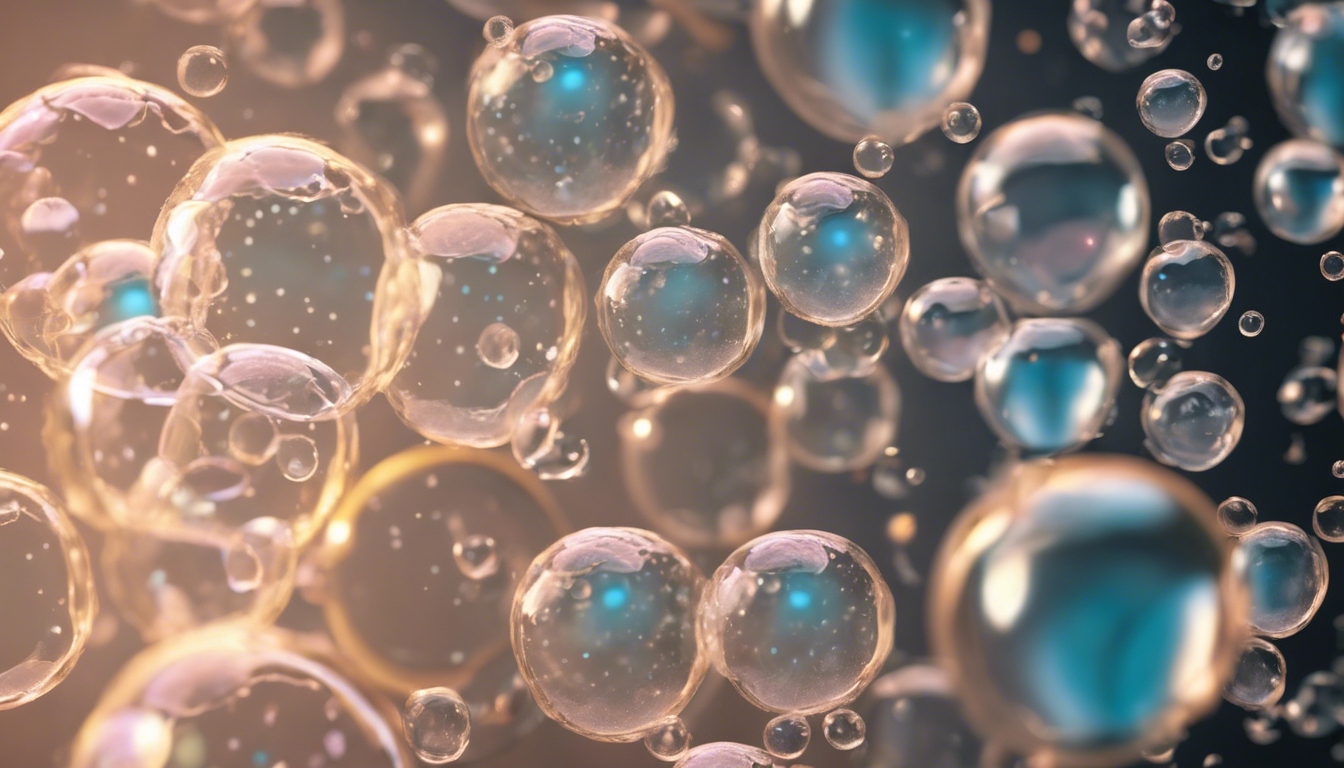 Repeat pattern of bubbles popping in the air. Wallpaper[bc29ba6eba1d4fe78ad6]