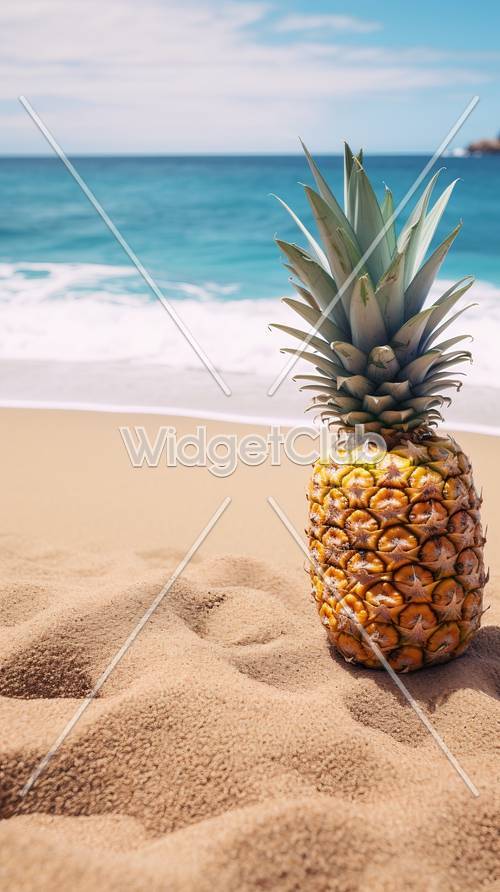 Piña de playa soleada